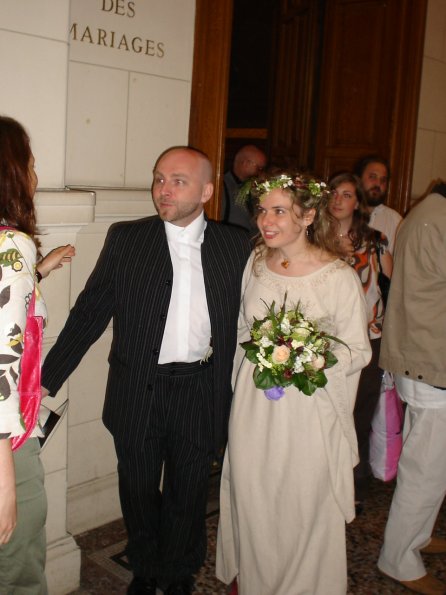 la sortie de la salle